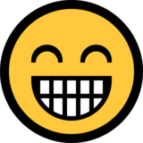 笑容可掬的脸emoji素材一 160x160像素