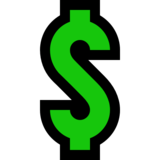 重美元符号emoji素材一 160x160像素