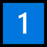 键帽数字1emoji素材一 160x160像素