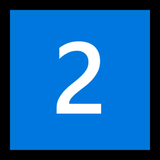 键帽数字2emoji素材一 160x160像素