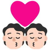 亲吻: 较浅肤色emoji素材一 160x160像素
