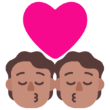 亲吻: 中等肤色emoji素材一 160x160像素