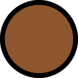 棕色圆圈emoji素材一 160x160像素