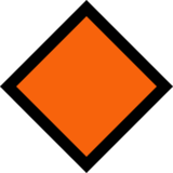 大橙色菱形emoji素材一 160x160像素