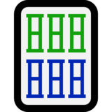 麻将牌六条emoji素材一 160x160像素