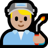 工厂男人：中浅肤色emoji素材一 160x160像素