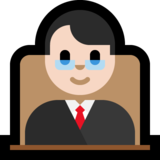 男法官：浅肤色emoji素材一 160x160像素
