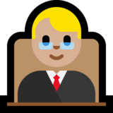 男法官：中浅肤色emoji素材一 160x160像素