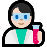 男科学家：浅肤色emoji素材一 160x160像素