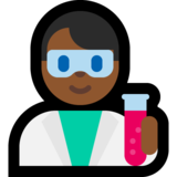 男科学家：中黑肤色emoji素材一 160x160像素