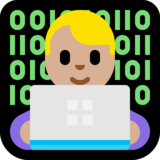 男技术员：中浅肤色emoji素材一 160x160像素