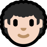 男：肤色浅，卷发emoji素材一 160x160像素