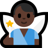 男仙子：深色肤色emoji素材一 160x160像素