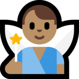 男仙子：中等肤色emoji素材一 160x160像素