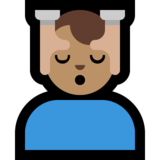 男士按摩：中等肤色emoji素材一 160x160像素