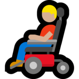 坐电动轮椅的男士：中等肤色emoji素材一 160x160像素