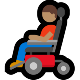坐电动轮椅的男士：中等肤色emoji素材一 160x160像素