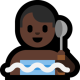 潮湿房间里的男人：深色肤色emoji素材一 160x160像素