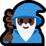 男法师：深色肤色emoji素材一 160x160像素