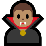 男吸血鬼：中等肤色emoji素材一 160x160像素