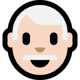 男士:肤色浅,头发白emoji素材一 160x160像素