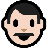 男士：浅肤色emoji素材一 160x160像素