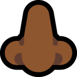 鼻子：中黑肤色emoji素材一 160x160像素