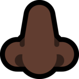 鼻子：深色肤色emoji素材一 160x160像素