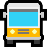 迎面而来的巴士emoji素材一 160x160像素