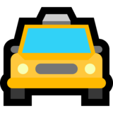 迎面而来的出租车emoji素材一 160x160像素