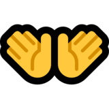 张开双手emoji素材一 160x160像素