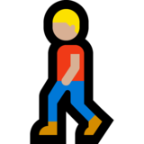 行走的人:中浅肤色emoji素材一 160x160像素