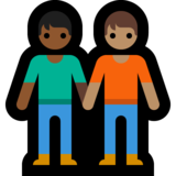 牵手的人:中等肤色,中等肤色emoji素材一 160x160像素
