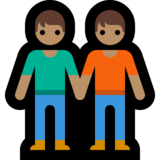 手牵手：中等肤色emoji素材一 160x160像素