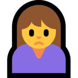 皱眉的人emoji素材一 160x160像素