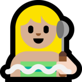 潮湿房间的人：中等浅肤色emoji素材一 160x160像素