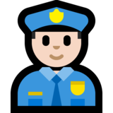 警官：浅肤色emoji素材一 160x160像素