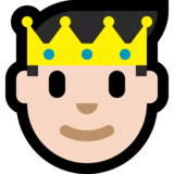 王子：浅肤色emoji素材一 160x160像素