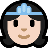 公主：浅肤色emoji素材一 160x160像素