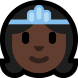 公主：深色肤色emoji素材一 160x160像素