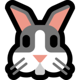 兔子脸emoji素材一 160x160像素
