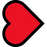 旋转粗黑心项目符号emoji素材一 160x160像素