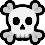 头骨和交叉骨/骷髅emoji素材一 160x160像素