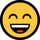 微笑的脸和微笑的眼睛emoji素材一 160x160像素