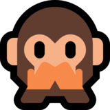 捂嘴巴的猴子emoji素材一 160x160像素