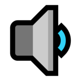 扬声器中等音量emoji素材一 160x160像素