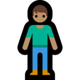 站立者：中等肤色emoji素材一 160x160像素
