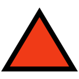 红色三角形尖朝上emoji素材一 160x160像素