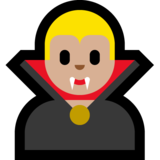 吸血鬼：中等浅肤色emoji素材一 160x160像素