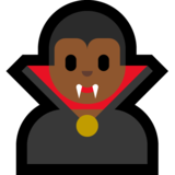 吸血鬼：中黑肤色emoji素材一 160x160像素